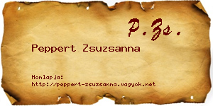 Peppert Zsuzsanna névjegykártya